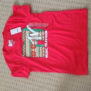 MTV Christmas T Shirt New Medium